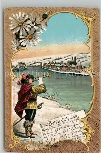 AK / Ansichtskarte Trompeter_Scheffel Litho Trompeter Scheffel