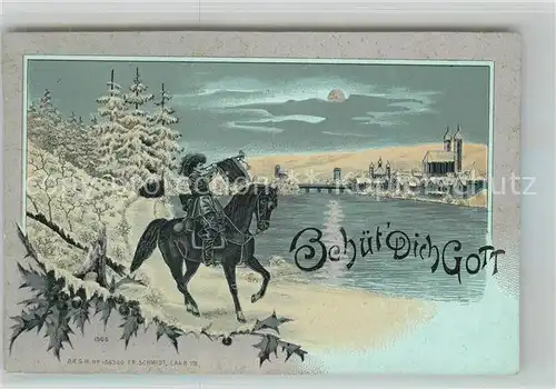 AK / Ansichtskarte Trompeter_Scheffel Litho Trompeter Scheffel