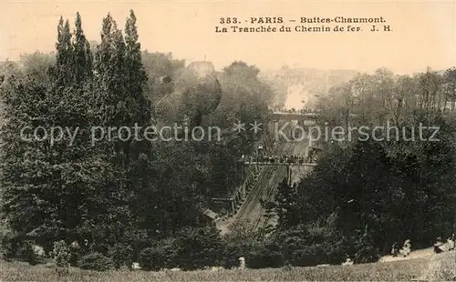 AK / Ansichtskarte Paris Buttes Chaumont La Tranchee du Chemin Paris
