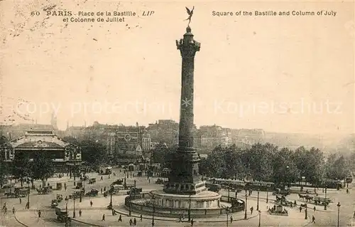 AK / Ansichtskarte Paris Place de la Bastille et Colonne de Juillet Paris