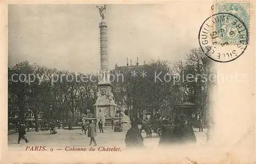 AK / Ansichtskarte Paris Colonne du Chatelet Paris