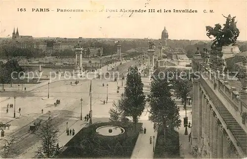 AK / Ansichtskarte Paris Panorama vers de Pont Alexandre III et les Invalides Paris