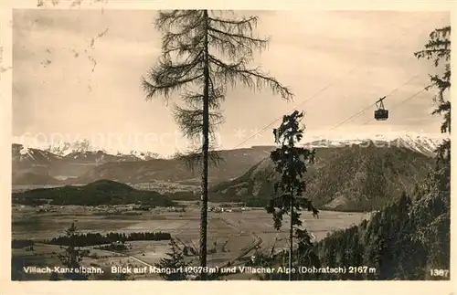 AK / Ansichtskarte Villach_Kaernten Kanzelbahn mit Mangart Dobratsch Villach_Kaernten