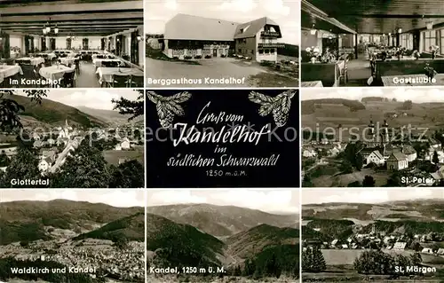 AK / Ansichtskarte St_Peter_Schwarzwald Kandelhof Restaurant St. Maergen Kandel Waldkirch Glottertal St_Peter_Schwarzwald