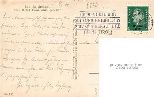 AK / Ansichtskarte Bad_Reichenhall Blick vom Hotel Panorama Bad_Reichenhall