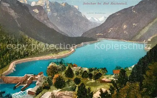 AK / Ansichtskarte Bad_Reichenhall Salachsee mit Staumauer Bad_Reichenhall