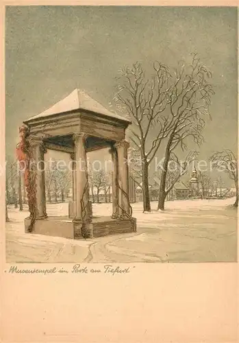 AK / Ansichtskarte Weimar_Thueringen Museumstempel im Park am Tiefurt Weimar Thueringen