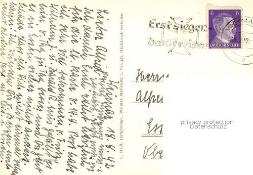 AK / Ansichtskarte Weimar_Thueringen Kichtuerme Weimar Thueringen