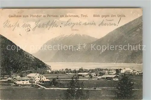 AK / Ansichtskarte Pertisau_Achensee Gasthaus zum Pfandler gegen Unuetz Pertisau Achensee