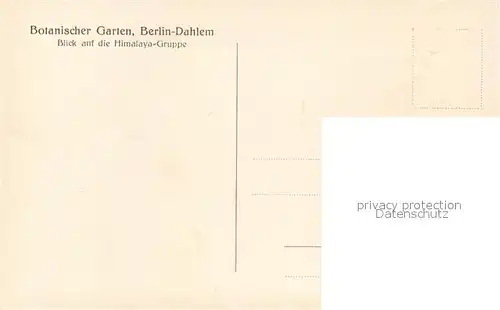 AK / Ansichtskarte Dahlem_Berlin Botanischer Garten Himalaya Gruppe Dahlem_Berlin