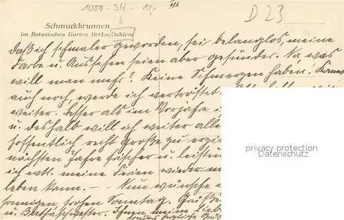 AK / Ansichtskarte Dahlem_Berlin Schmuckbrunnen im Botanischen Garten Statue Dahlem_Berlin