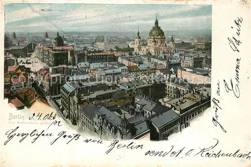 AK / Ansichtskarte Berlin Stadtpanorama vom Rathausturm gesehen Berlin
