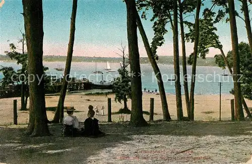 AK / Ansichtskarte Grunewald_Berlin Partie am Wannsee Dampferlandungsstelle Grunewald Berlin