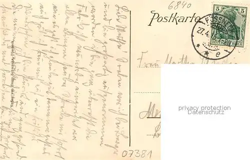 AK / Ansichtskarte Poessneck Marktplatz Rathaus Brunnen Poessneck