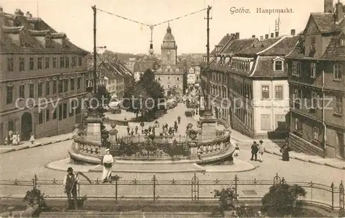 AK / Ansichtskarte Gotha_Thueringen Hauptmarkt Gotha Thueringen