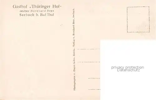 AK / Ansichtskarte Seebach_Bad_Thal Landschaftspanorama Sommerfrische 