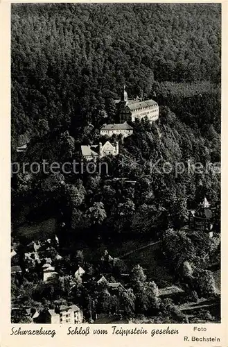 AK / Ansichtskarte Schwarzburg_Thueringer_Wald Schloss vom Trippstein gesehen Schwarzburg_Thueringer