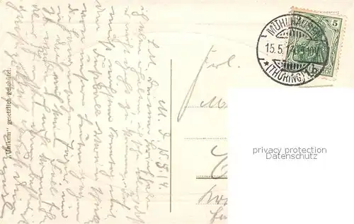 AK / Ansichtskarte Muehlhausen_Thueringen Stadtpark Goldfischteich Bilderrahmen Muehlhausen Thueringen