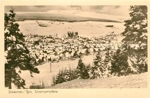 AK / Ansichtskarte Brotterode Landschaftspanorama Wintersportplatz Brotterode