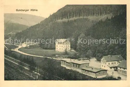 AK / Ansichtskarte Gehlberg Gehlberger Muehle Eisenbahn Gehlberg