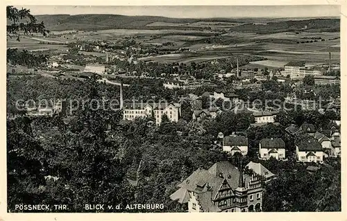 AK / Ansichtskarte Poessneck Panorama Blick von der Altenburg Poessneck