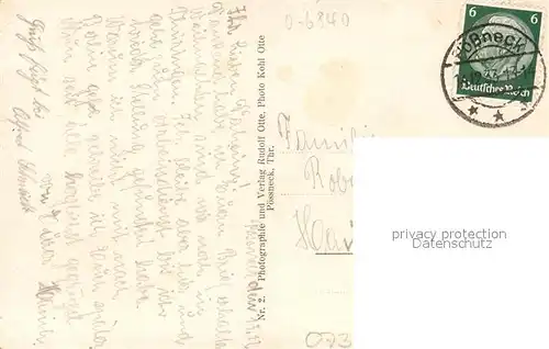 AK / Ansichtskarte Poessneck Panorama Blick von der Altenburg Poessneck