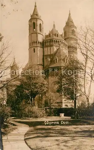 AK / Ansichtskarte Worms_Rhein Dom Worms Rhein