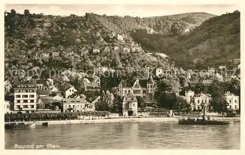 AK / Ansichtskarte Boppard_Rhein Ansicht vom Fluss aus Boppard Rhein
