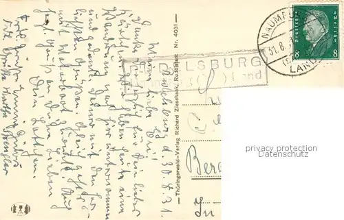 AK / Ansichtskarte Naumburg_Saale Rudelsburg mit Motorboot Station Naumburg_Saale