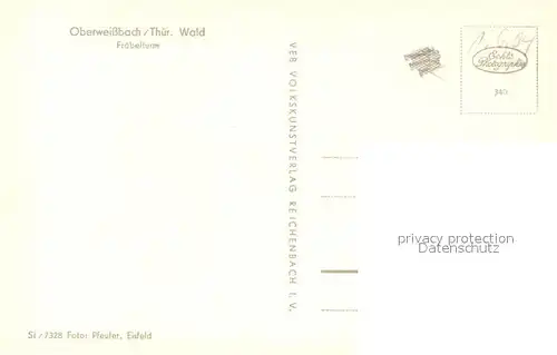 AK / Ansichtskarte Oberweissbach Froebelturm Aussichtsturm Thueringer Wald Oberweissbach