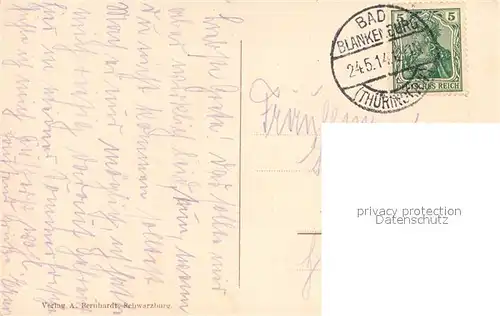 AK / Ansichtskarte Schwarzburg_Thueringer_Wald Partie an der Schwarza Blick zum Hotel Zum Weissen Hirsch Schwarzburg_Thueringer