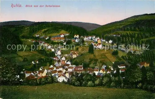 AK / Ansichtskarte Ruhla Panorama Blick von der Schulwiese Ruhla