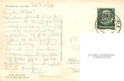 AK / Ansichtskarte Naumburg_Saale Totalansicht mit Kirche Naumburg_Saale