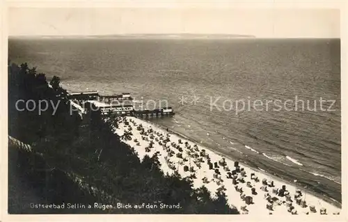 AK / Ansichtskarte Sellin_Ruegen Strandblick Sellin Ruegen