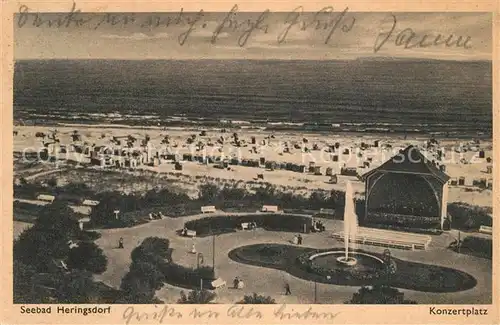 AK / Ansichtskarte Heringsdorf_Ostseebad_Usedom Konzertplatz Heringsdorf_Ostseebad