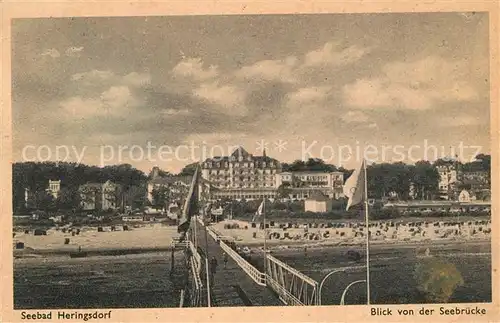 AK / Ansichtskarte Heringsdorf_Ostseebad_Usedom Blick von der Seebruecke Heringsdorf_Ostseebad