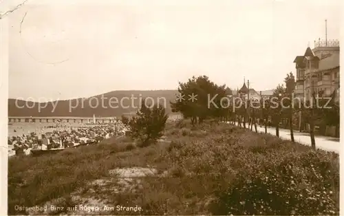 AK / Ansichtskarte Binz_Ruegen_Ostseebad Strandpartie Promenade 