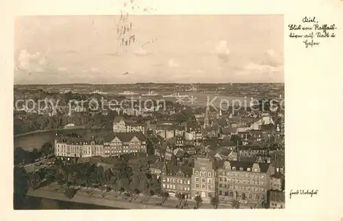 AK / Ansichtskarte Kiel Blick vom Rathausturm auf Stadt und Hafen Kiel