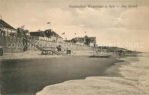 AK / Ansichtskarte Westerland_Sylt Strandpartie Westerland_Sylt