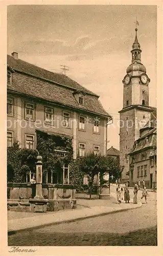 AK / Ansichtskarte Ilmenau_Thueringen Stadtkirche und Apotheke Ilmenau Thueringen