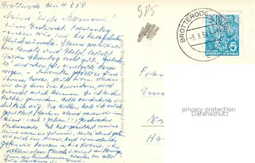 AK / Ansichtskarte Brotterode Wasserfall Panorama Kirche Brotterode