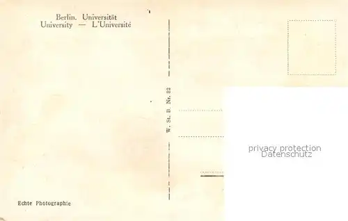 AK / Ansichtskarte Berlin Universitaet Berlin