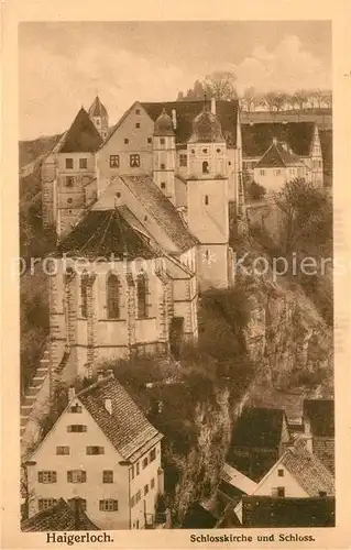 AK / Ansichtskarte Haigerloch Schlosskirche und Schloss Haigerloch