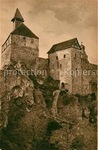 AK / Ansichtskarte Hohenstein_Untertaunus Aufstieg zur Burg Hohenstein Fraenkischer Jura Kupfertiefdruck Hohenstein_Untertaunus