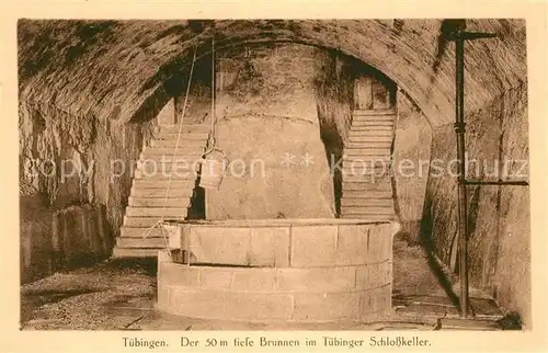 AK / Ansichtskarte Tuebingen Tuebinger Schlosskeller 50 m tiefer Brunnen Tuebingen
