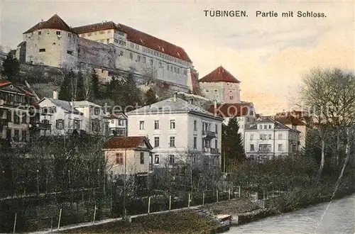 AK / Ansichtskarte Tuebingen Partie am Neckar mit Schloss Tuebingen