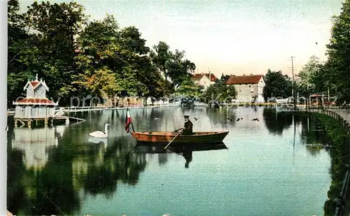 AK / Ansichtskarte Eisenach_Thueringen Prinzenteich Entenhaus Bootfahrten Eisenach Thueringen
