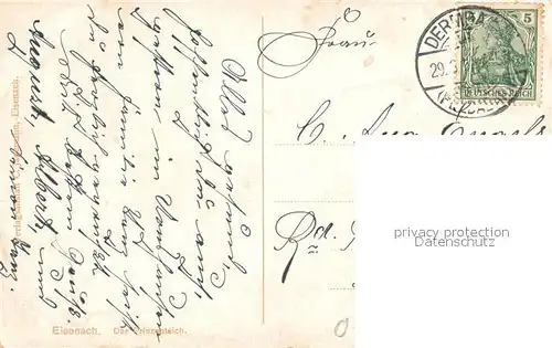 AK / Ansichtskarte Eisenach_Thueringen Prinzenteich Entenhaus Bootfahrten Eisenach Thueringen