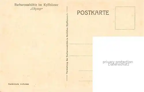 AK / Ansichtskarte Rottleben Barbarossahoehle im Kyffhaeuser Olymp Rottleben