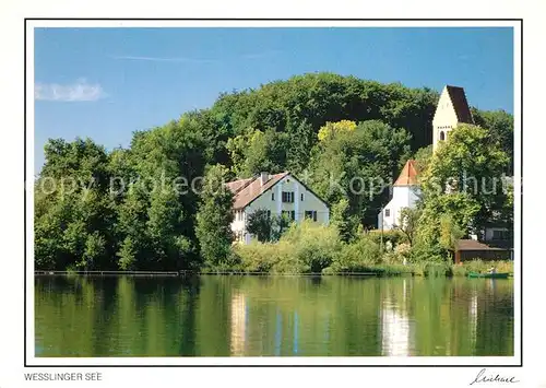 AK / Ansichtskarte Wessling_Oberbayern Seepartie  Wessling Oberbayern